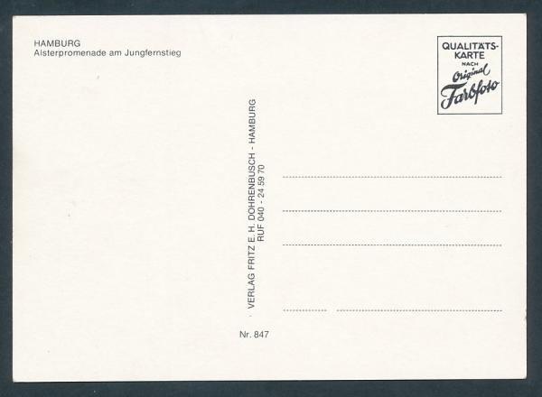 Alsterpromenade am Jungfernsteg in Hamburg